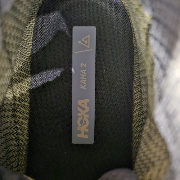 Womens Hoka kaha 2 Gray High-Top Boots with Rugged Sole and Secure Lacing - Picture 8 of 9